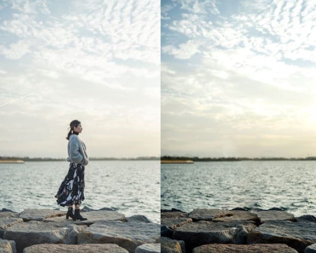 Vorher-Nachher Beispiel Landschaftsbilder bearbeiten