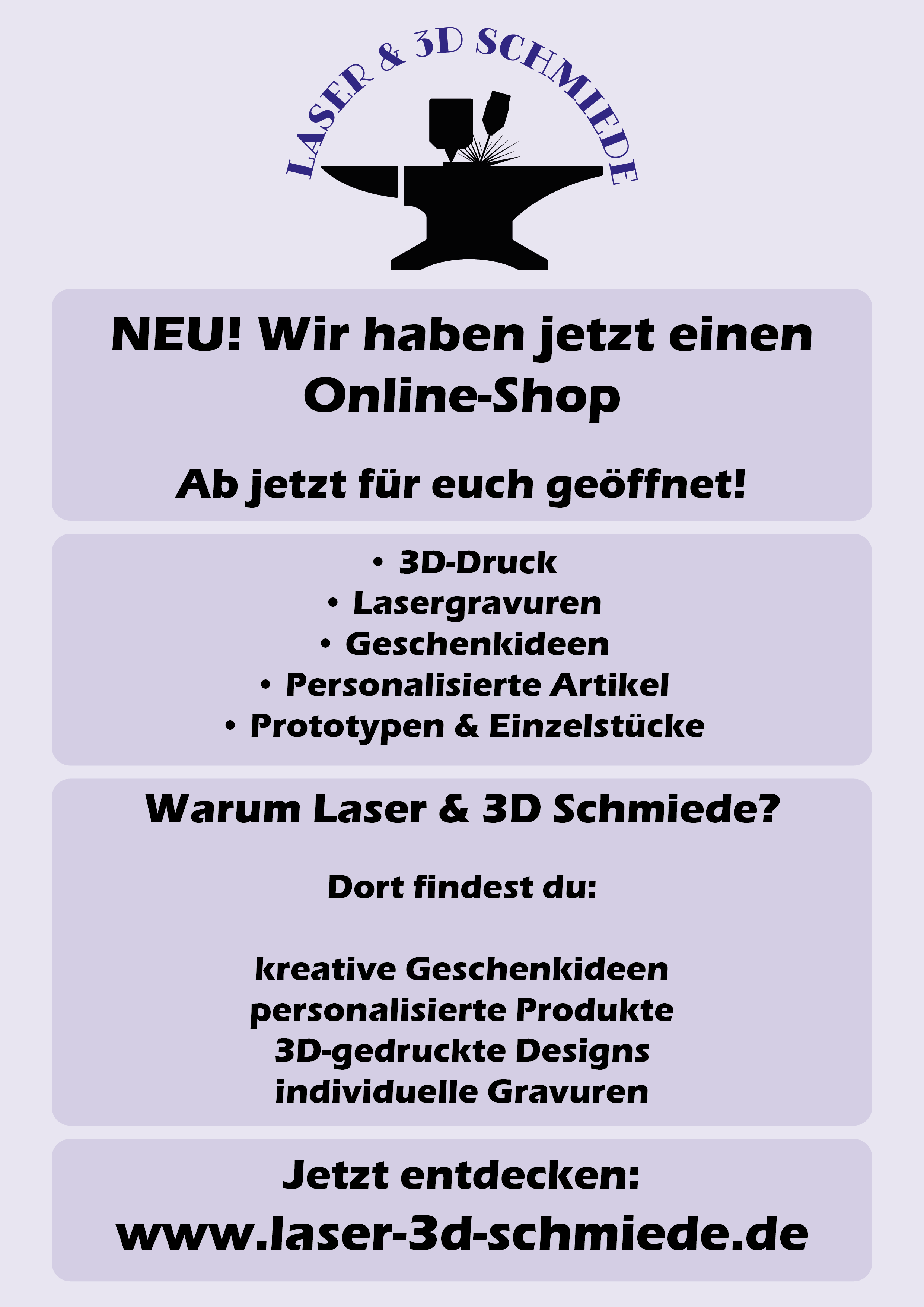 Beispiel für Schilder und Werbemittel