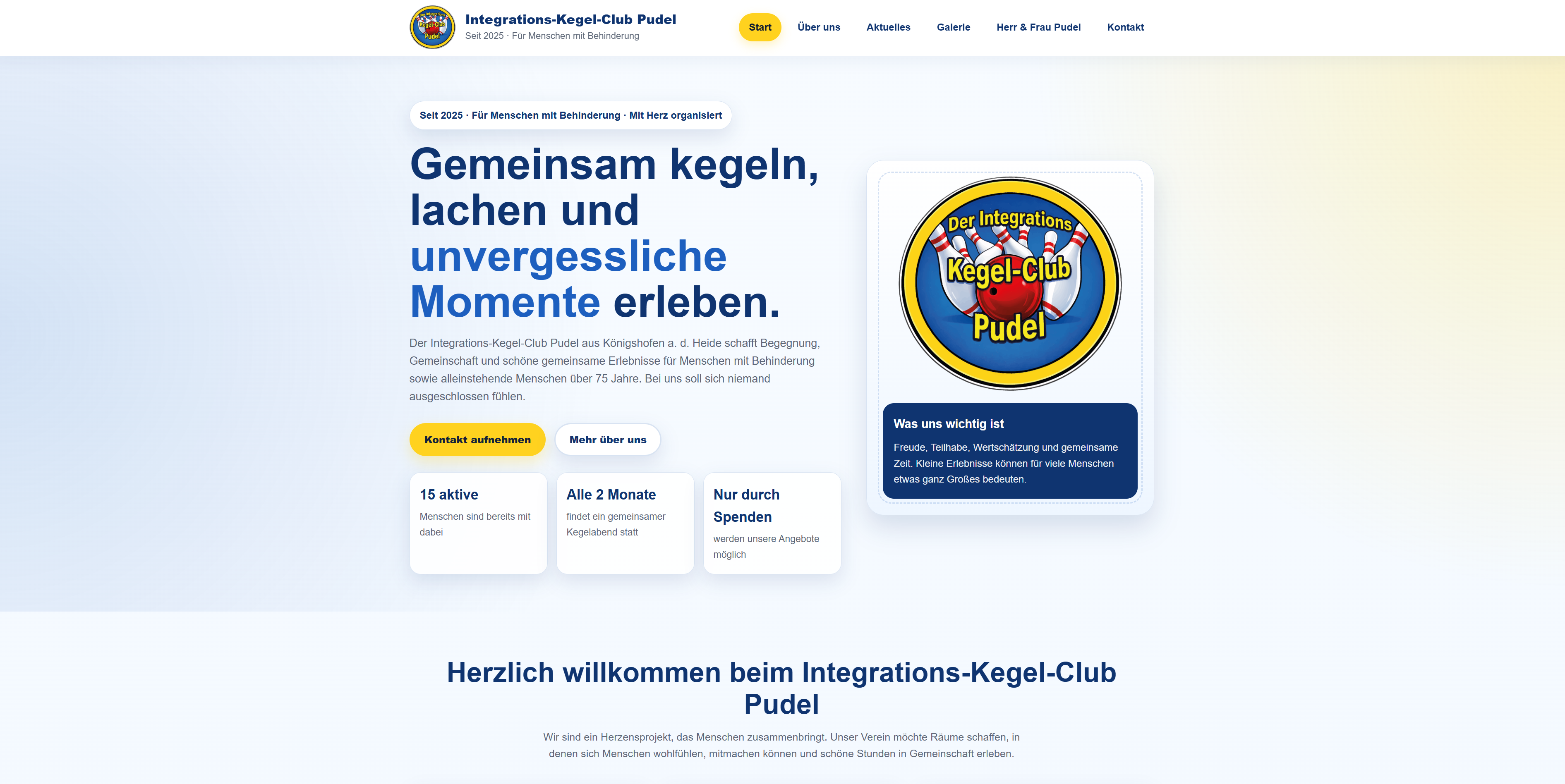 Vorschau der Website Integrations-Kegel-Club Pudel