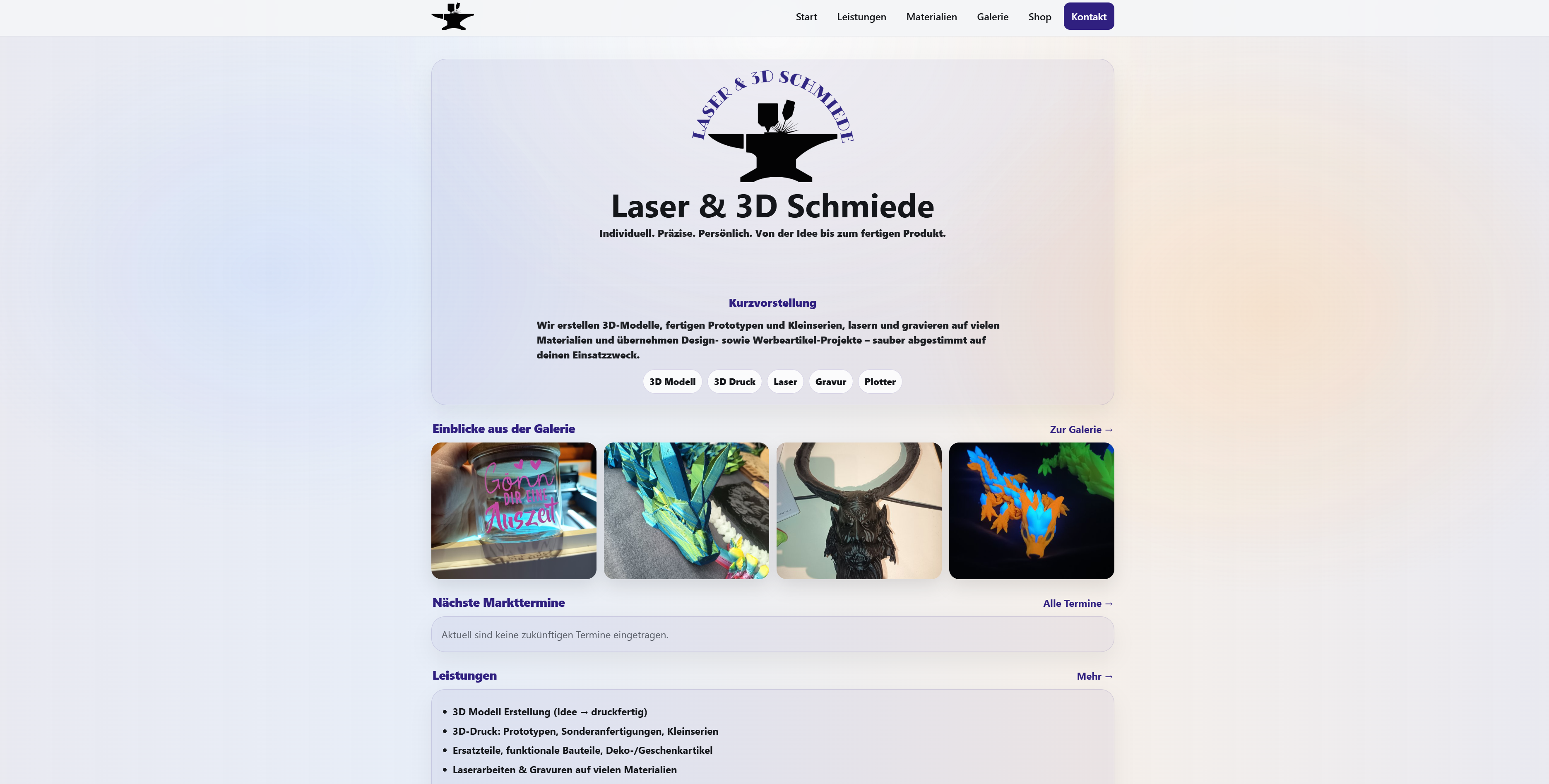 Vorschau der Website Laser & 3D Schmiede